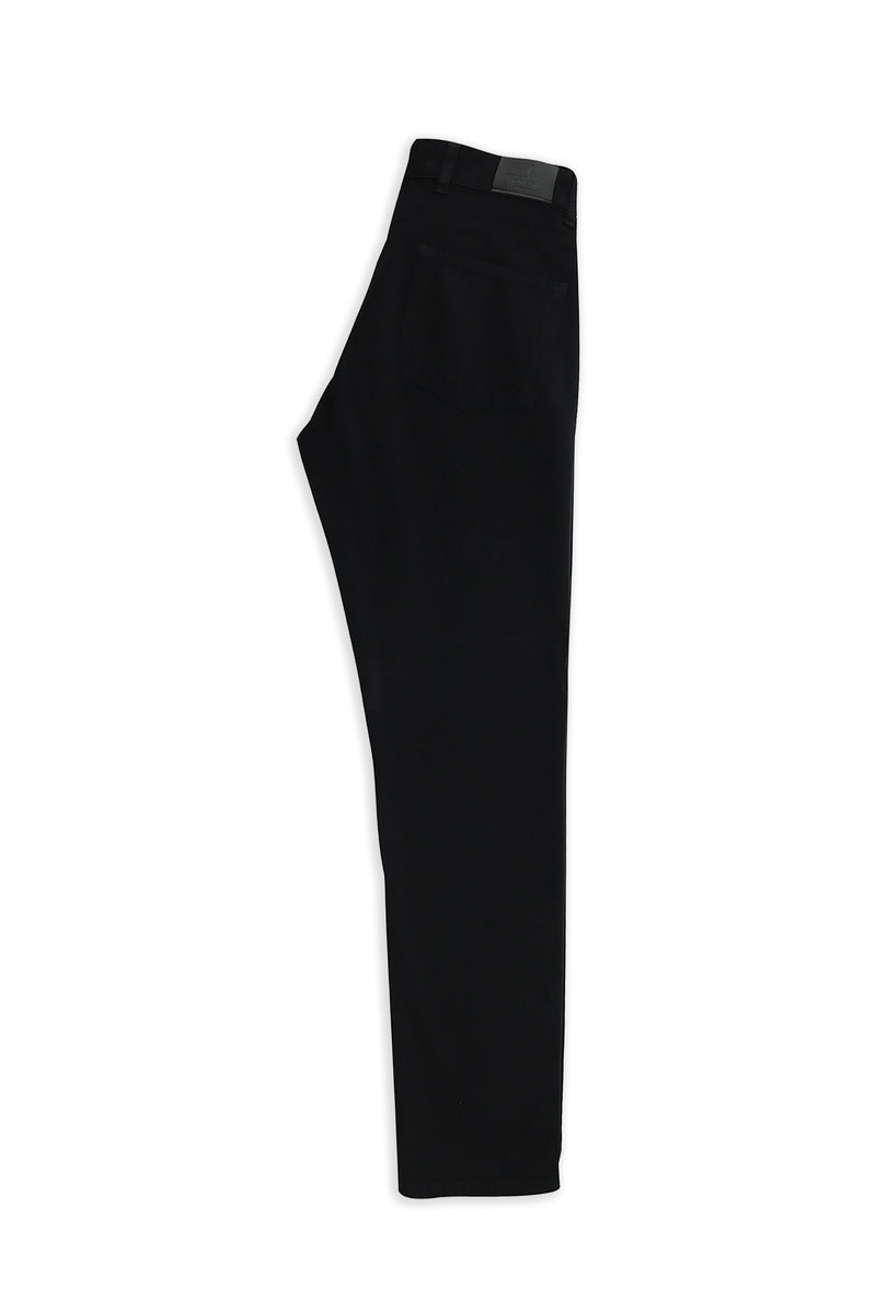 Siyah Slim Fit Dar Kesim Lyocell Karışımlı Kanvas / Chino Pantolon