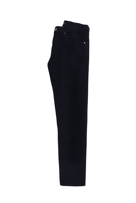 Orta Lacivert Slim Fit Dar Kesim Likralı Kanvas / Chino Pantolon