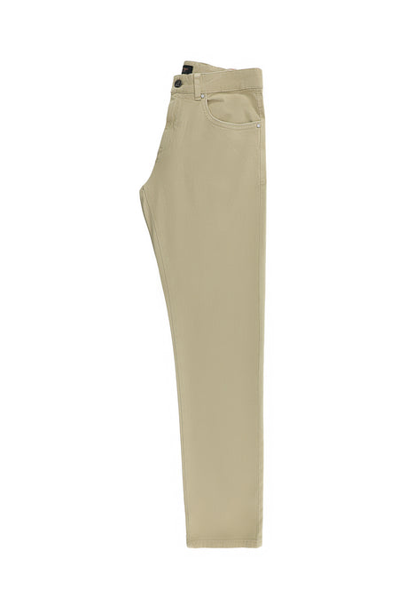 Açık Vizon Slim Fit Dar Kesim Likralı Kanvas / Chino Pantolon
