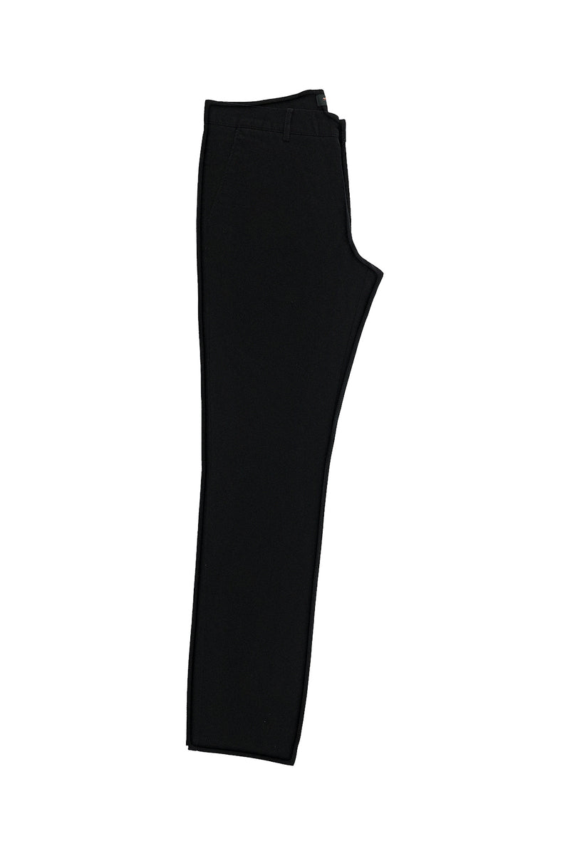 Siyah Regular Fit Likralı Kanvas / Chino Pantolon