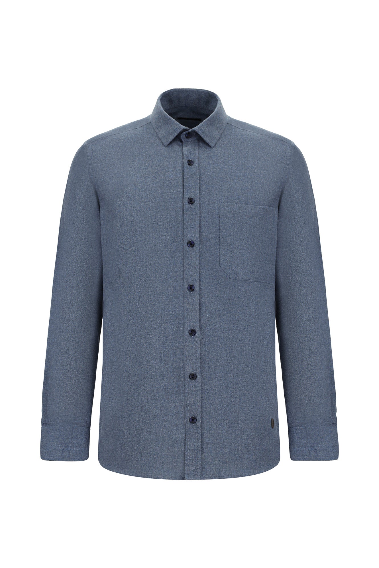 İndigo Uzun Kol Regular Fit Spor Pamuklu Gömlek