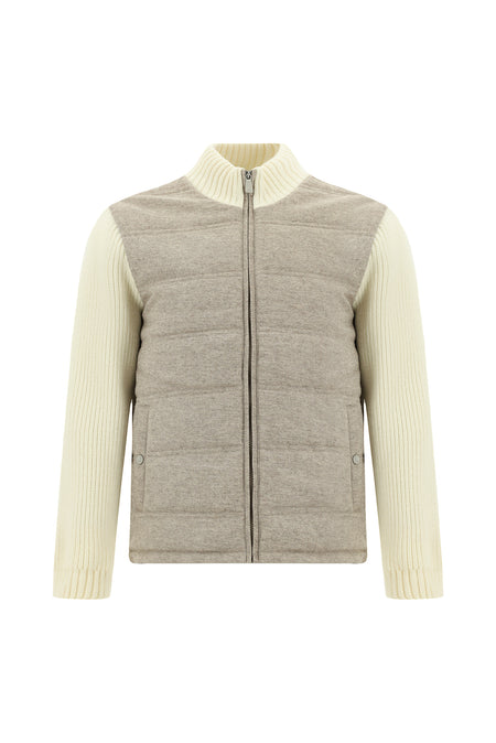 Açık Bej İtalyan Yünlü Spor Mont