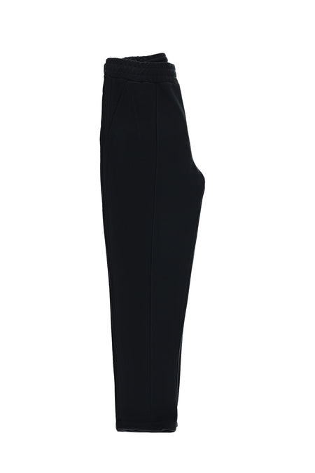 Siyah Regular Fit Likralı Sweatpant / Eşofman Altı