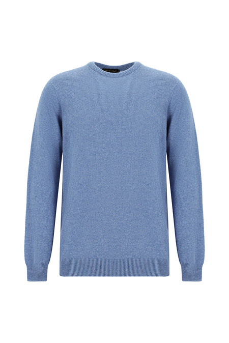 Mavi Bisiklet Yaka Regular Fit Desenli Yünlü Triko Kazak