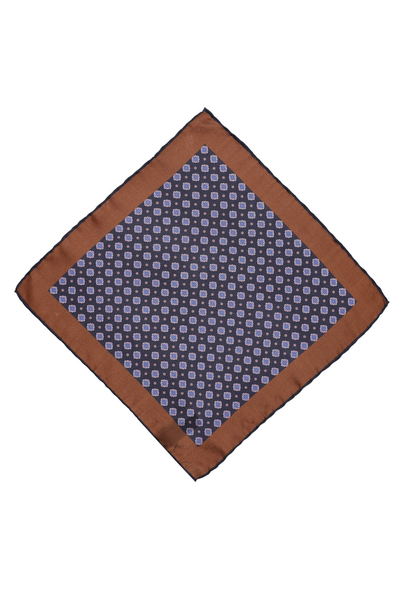 Koyu Mor Desenli Mendil