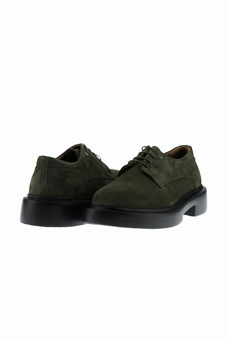 Orta Haki Sneaker Deri Süet Ayakkabı