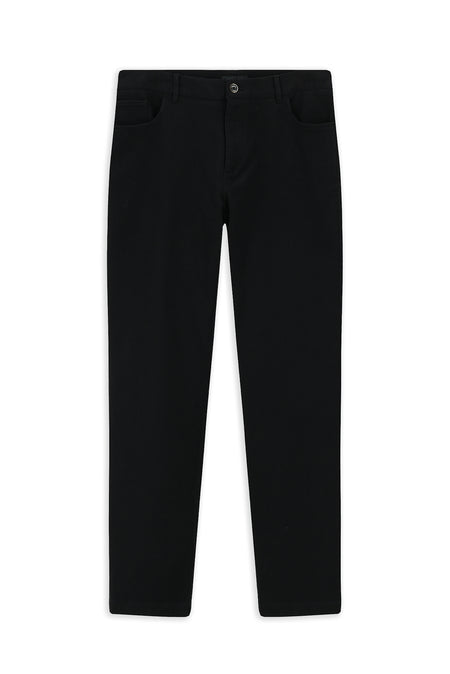 Siyah Relaxed Fit Rahat Kesim Likralı Kanvas / Chino Pantolon