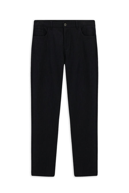 Koyu Lacivert Regular Fit Lyocell Karışımlı Kanvas / Chino Pantolon
