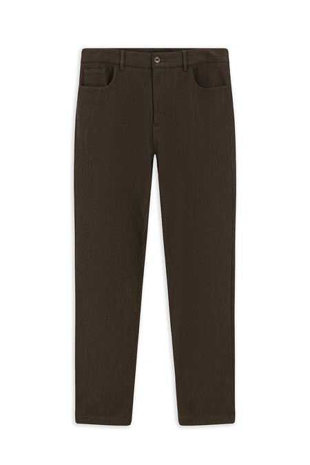 Açık Kahve Regular Fit Lyocell Karışımlı Kanvas / Chino Pantolon