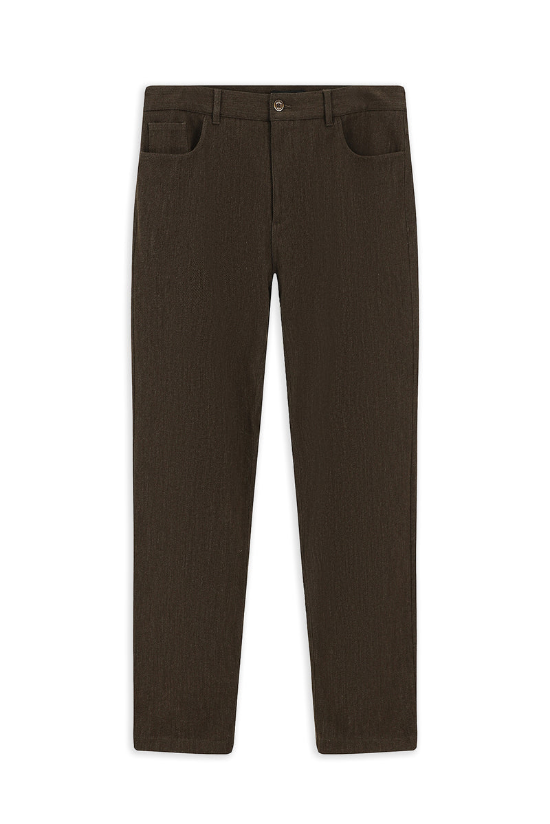 Açık Kahve  Regular Fit Lyocell Karışımlı Kanvas / Chino Pantolon