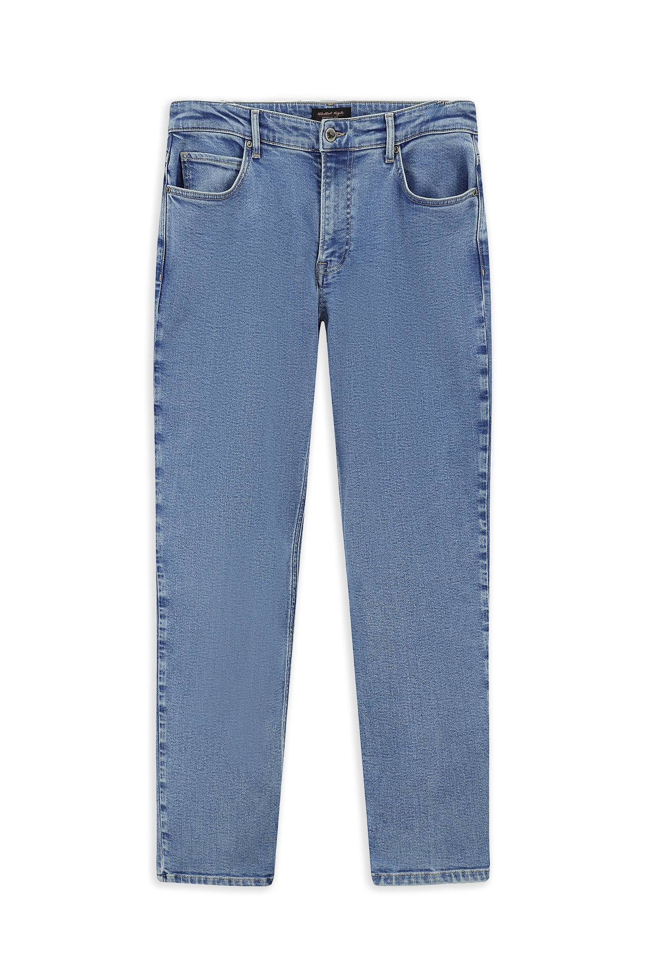 Uçuk Mavi Regular Fit Likralı Denim Pantolon