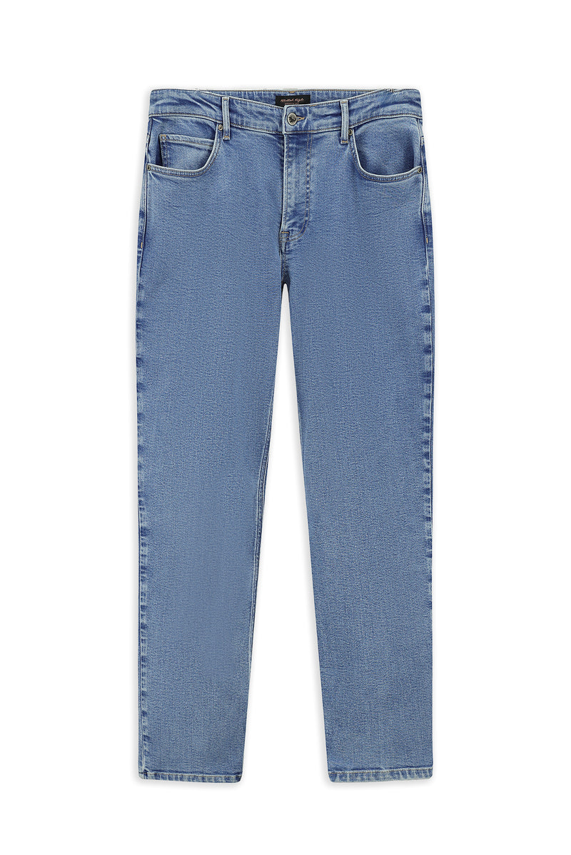 Uçuk Mavi Regular Fit Likralı Denim Pantolon