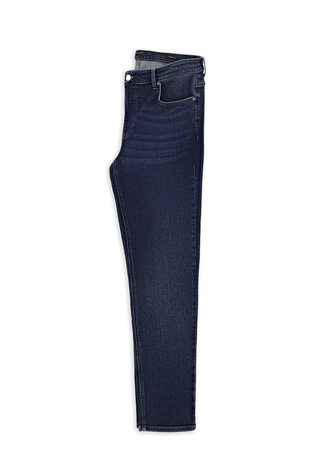 Koyu Mavi  Regular Fit Likralı Denim Pantolon