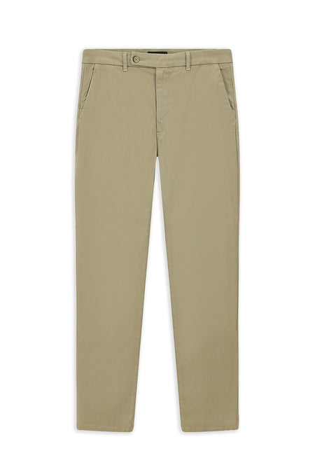 Açık Bej Regular Fit Lyocell Karışımlı Kanvas / Chino Pantolon