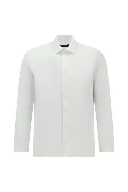 Beyaz Uzun Kol Slim Fit Dar Kesim Klasik Pamuk Gömlek
