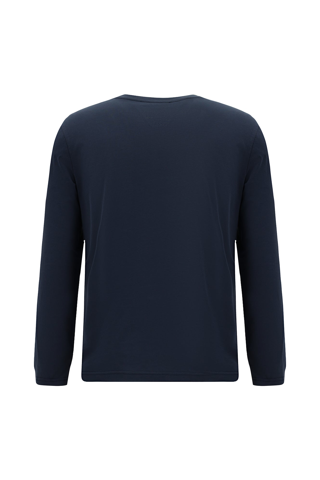 Koyu Lacivert Bisiklet Yaka Regular Fit Nakışlı Pamuk Sweatshirt