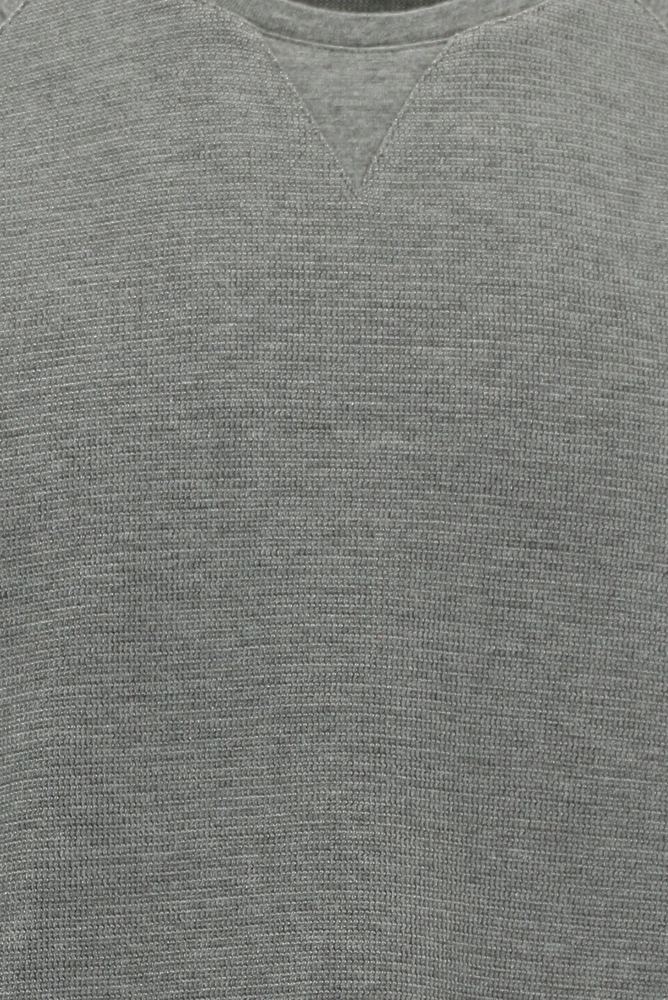 Orta Füme Melanj Bisiklet Yaka Regular Fit Desenli Pamuklu Sweatshirt