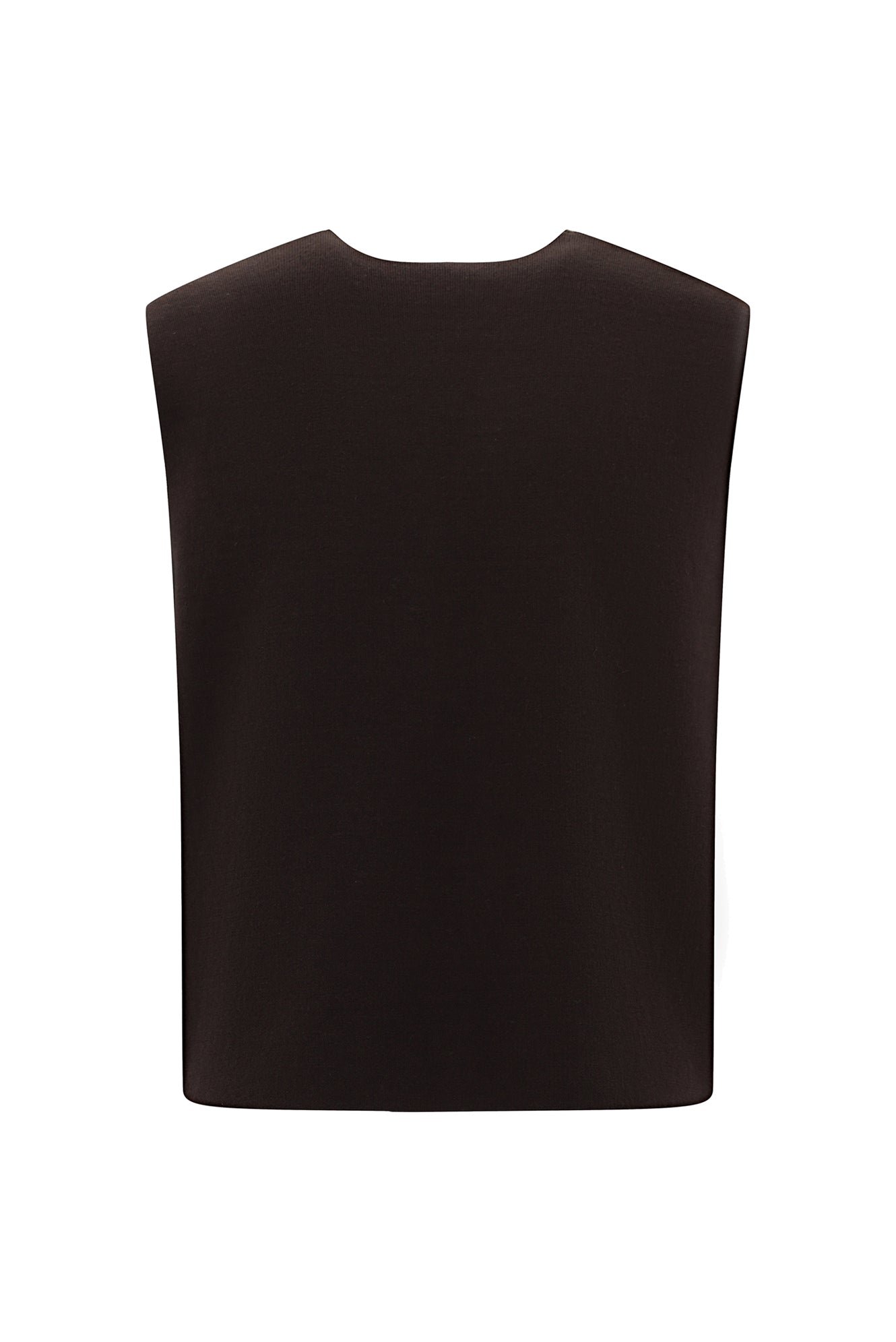 Koyu Kahve Desenli Yünlü Triko Yelek