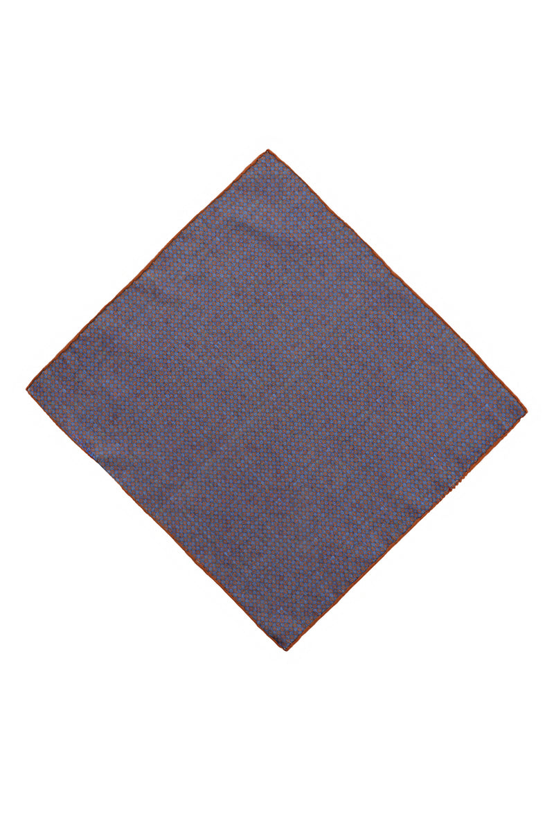 Koyu Kahve Desenli Çift Taraflı Mendil