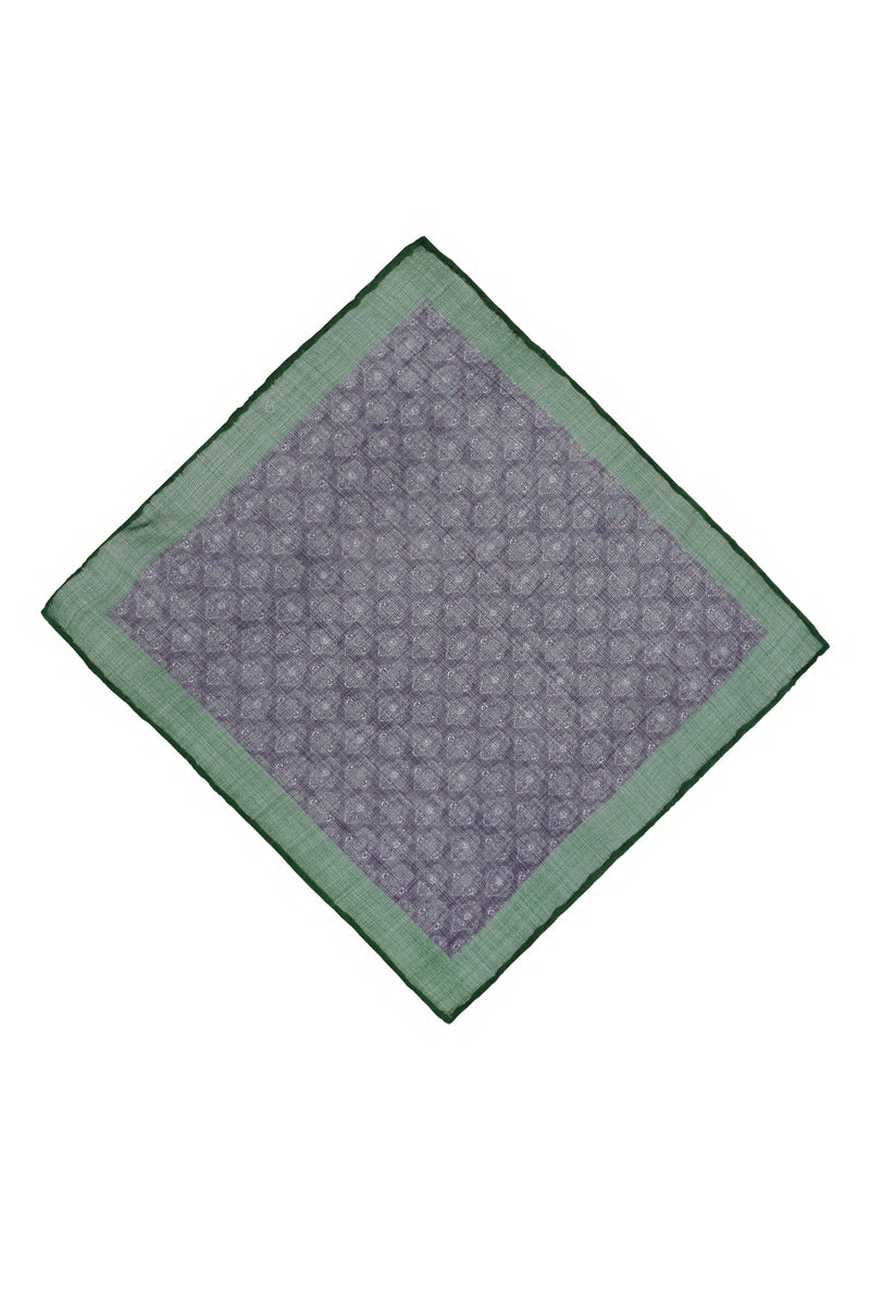 Koyu Mor Desenli Yün Mendil