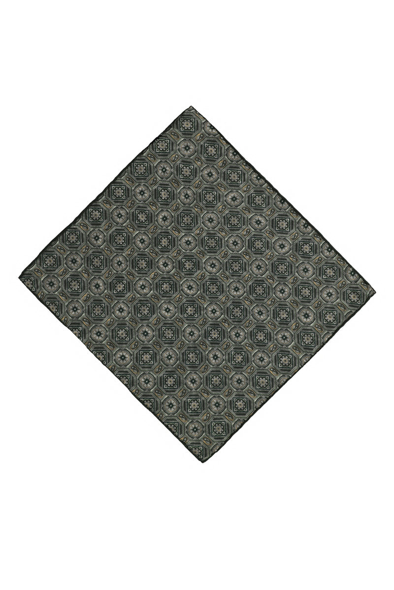 Orta Haki Desenli Çift Taraflı Mendil