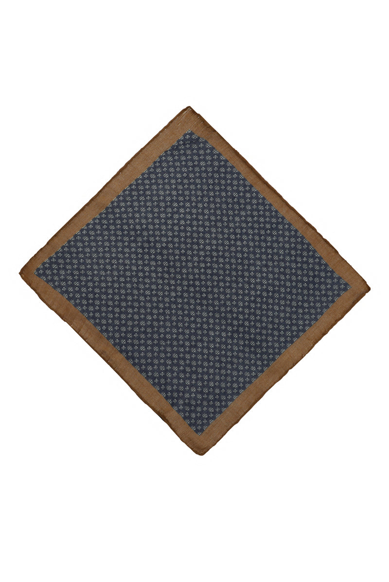 Koyu Lacivert Desenli Mendil