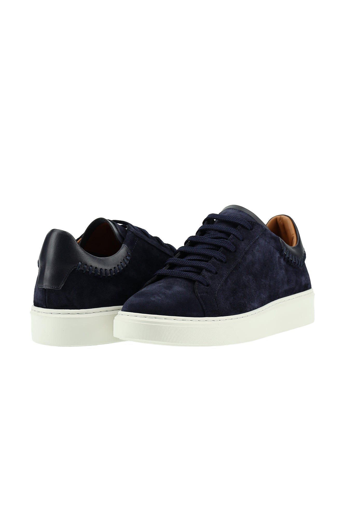 Koyu Lacivert Sneaker Deri Ayakkabı