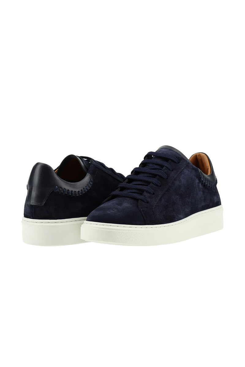 Koyu Lacivert Sneaker Deri Ayakkabı