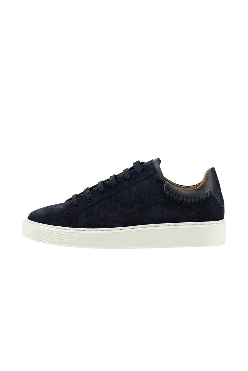 Koyu Lacivert Sneaker Deri Ayakkabı