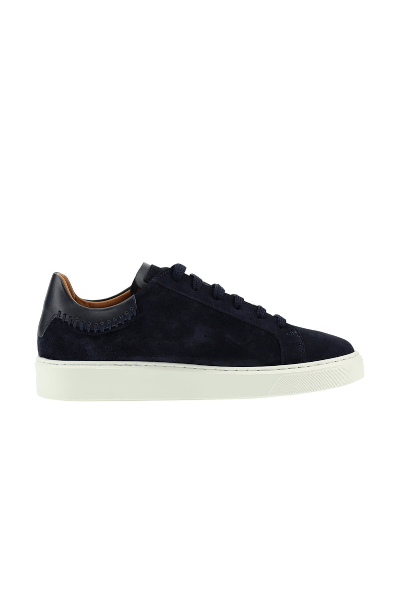 Koyu Lacivert Sneaker Deri Ayakkabı