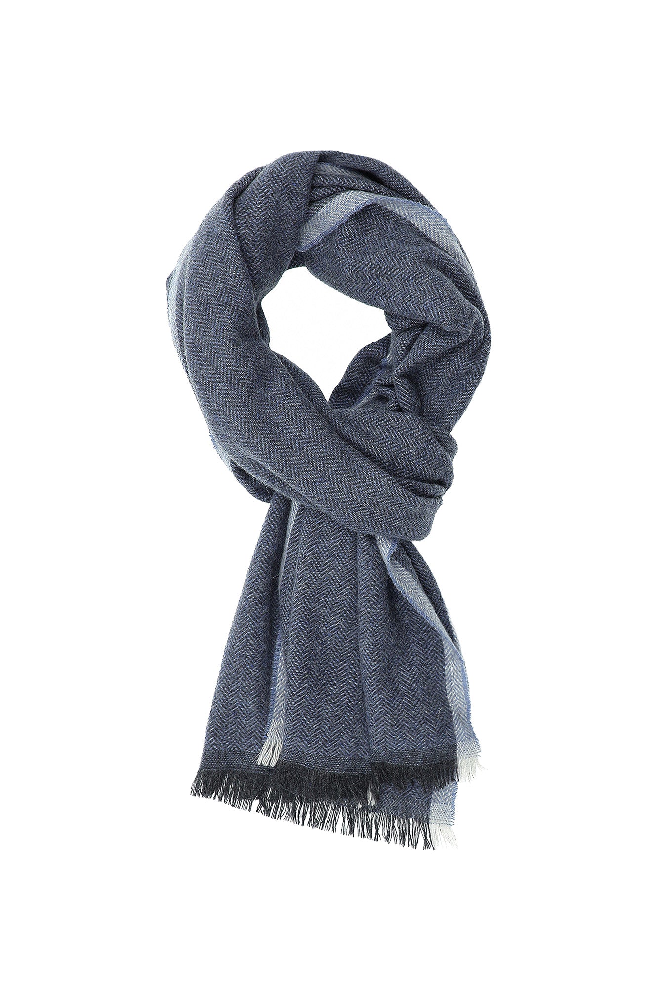 Açık Lacivert İtalyan Kaşmir Düz Atkı (37X180 CM)