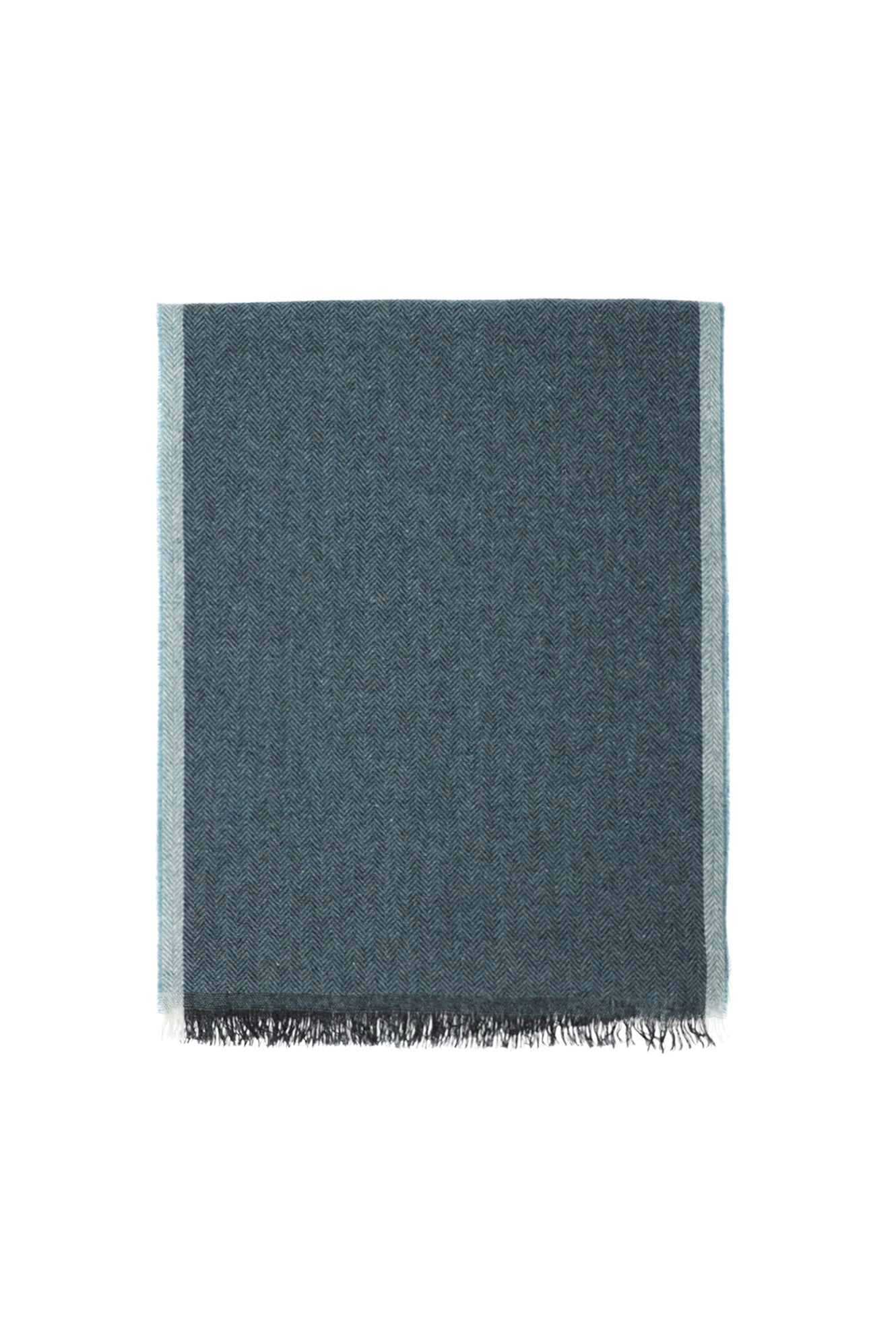 Mavi İtalyan Kaşmir Düz Atkı (37X180 CM)