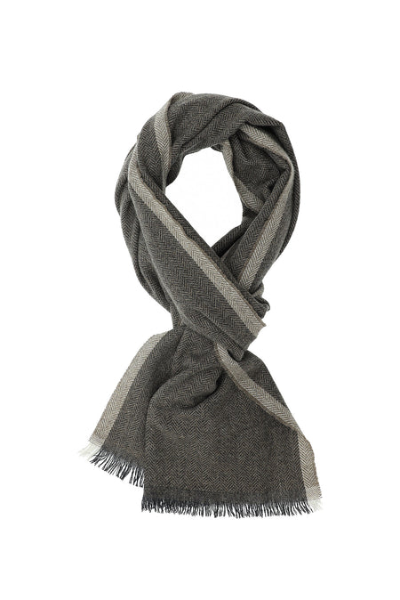 Açık Antrasit İtalyan Kaşmir Düz Atkı (37X180 CM)