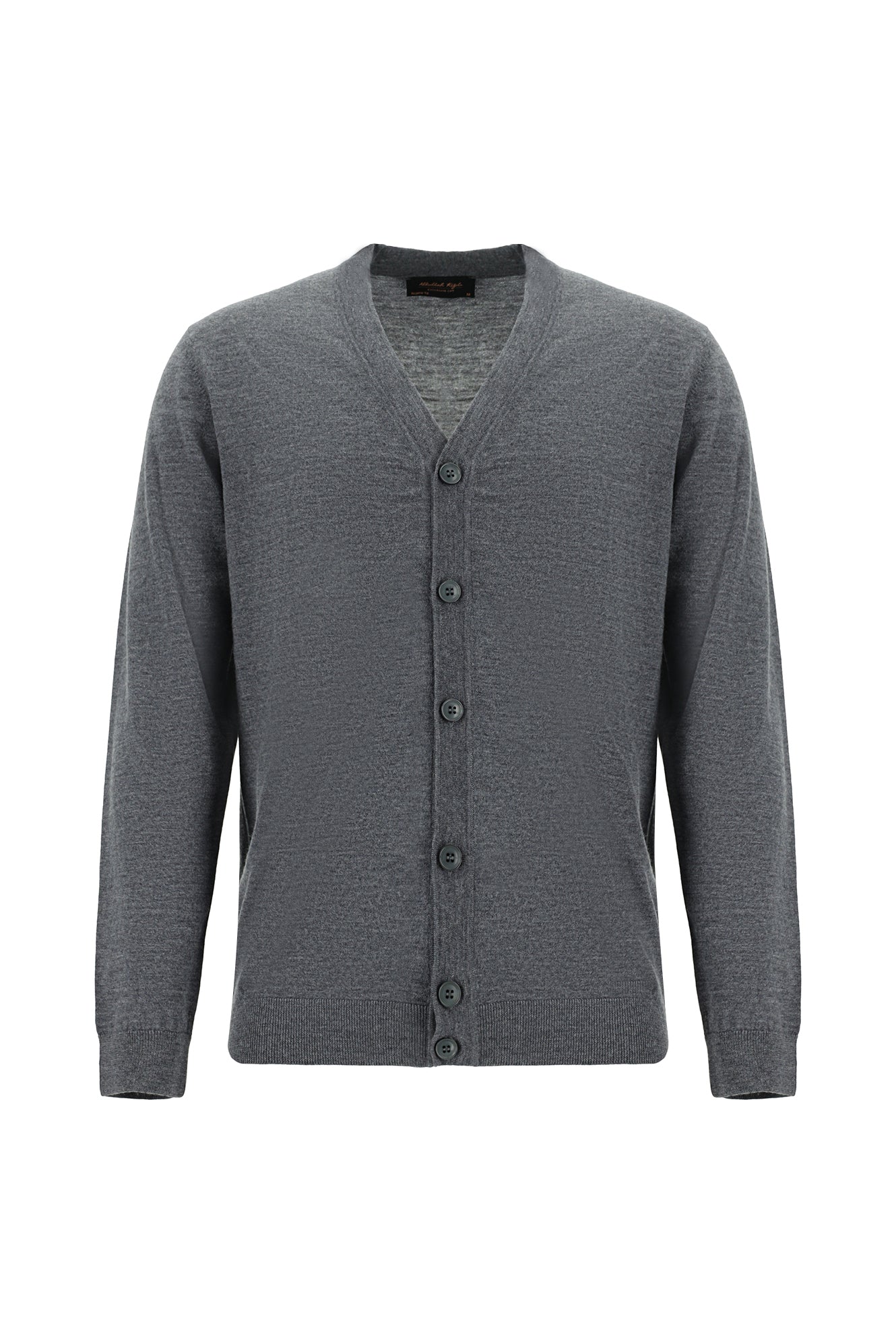 Orta Gri Melanj Yün Triko Hırka