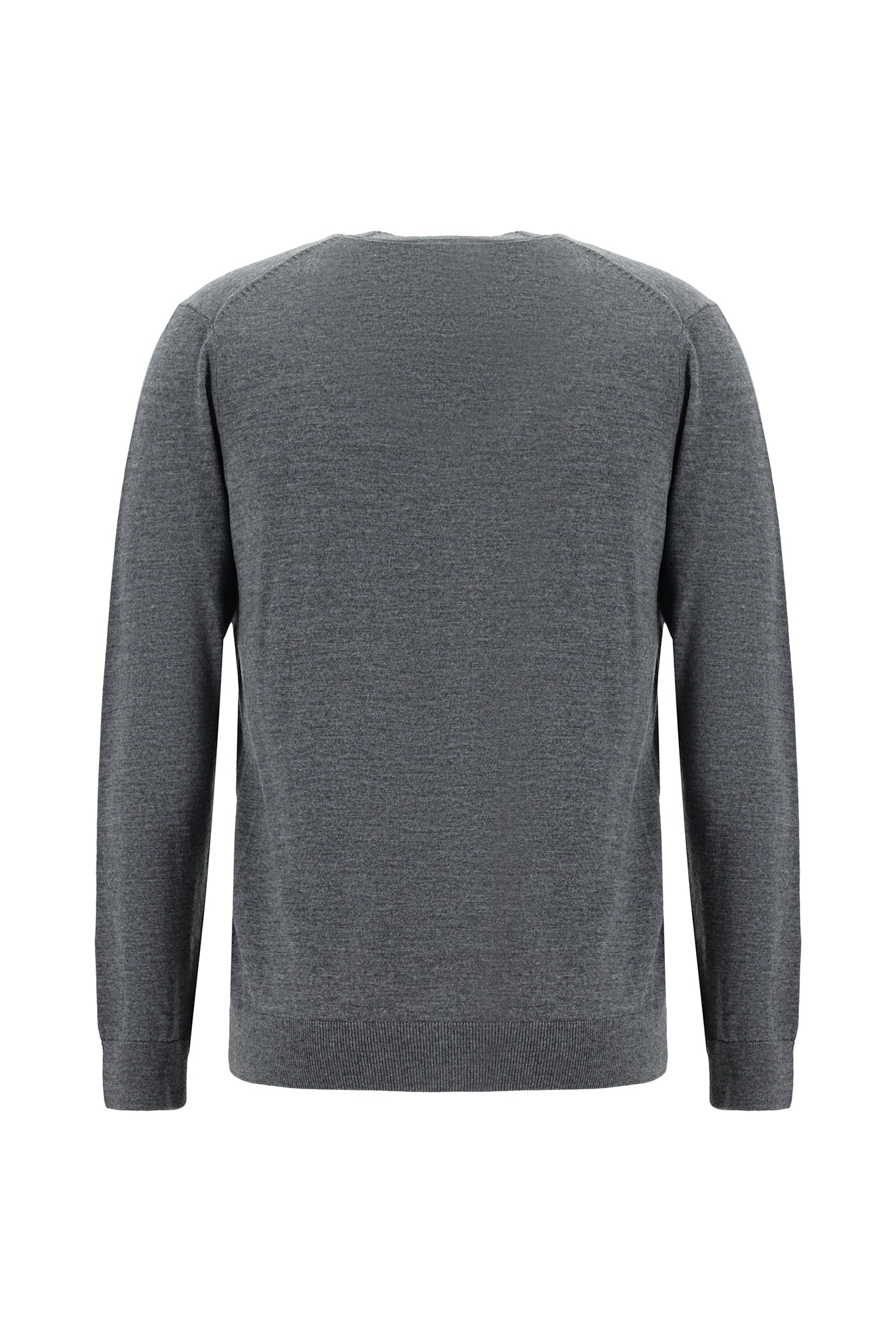 Orta Gri Melanj Yün Triko Hırka