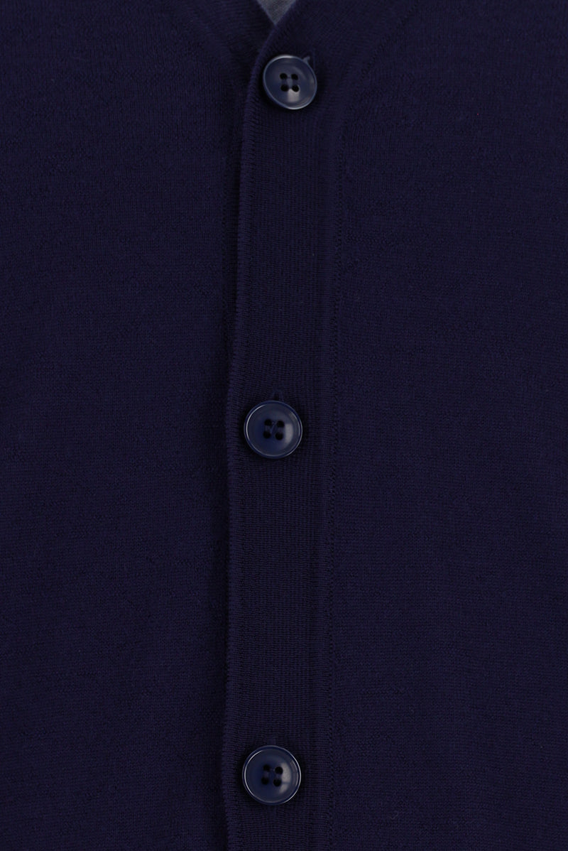 Açık Lacivert Yün Triko Hırka