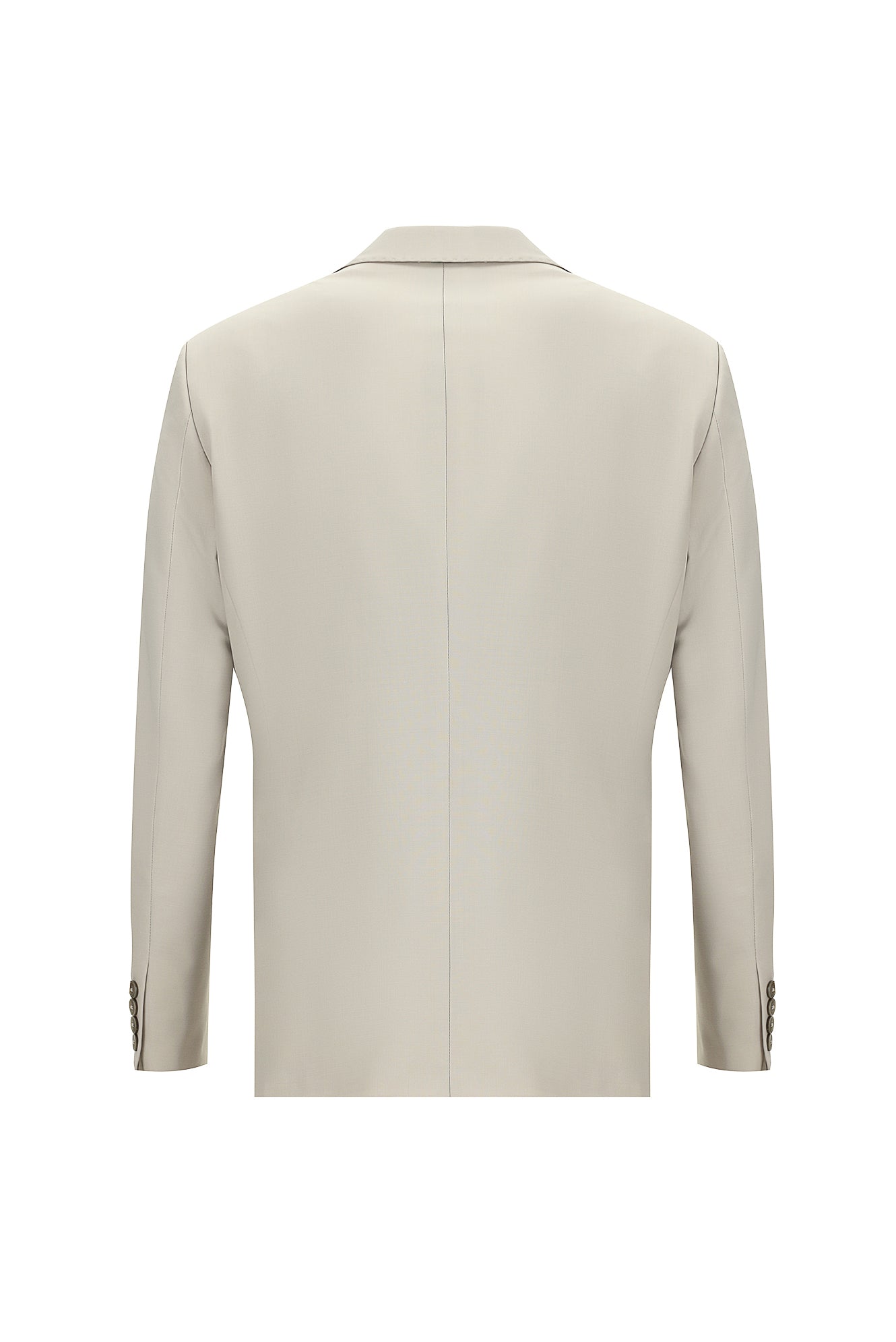 Orta Bej Regular Fit Yünlü Klasik Takım Elbise