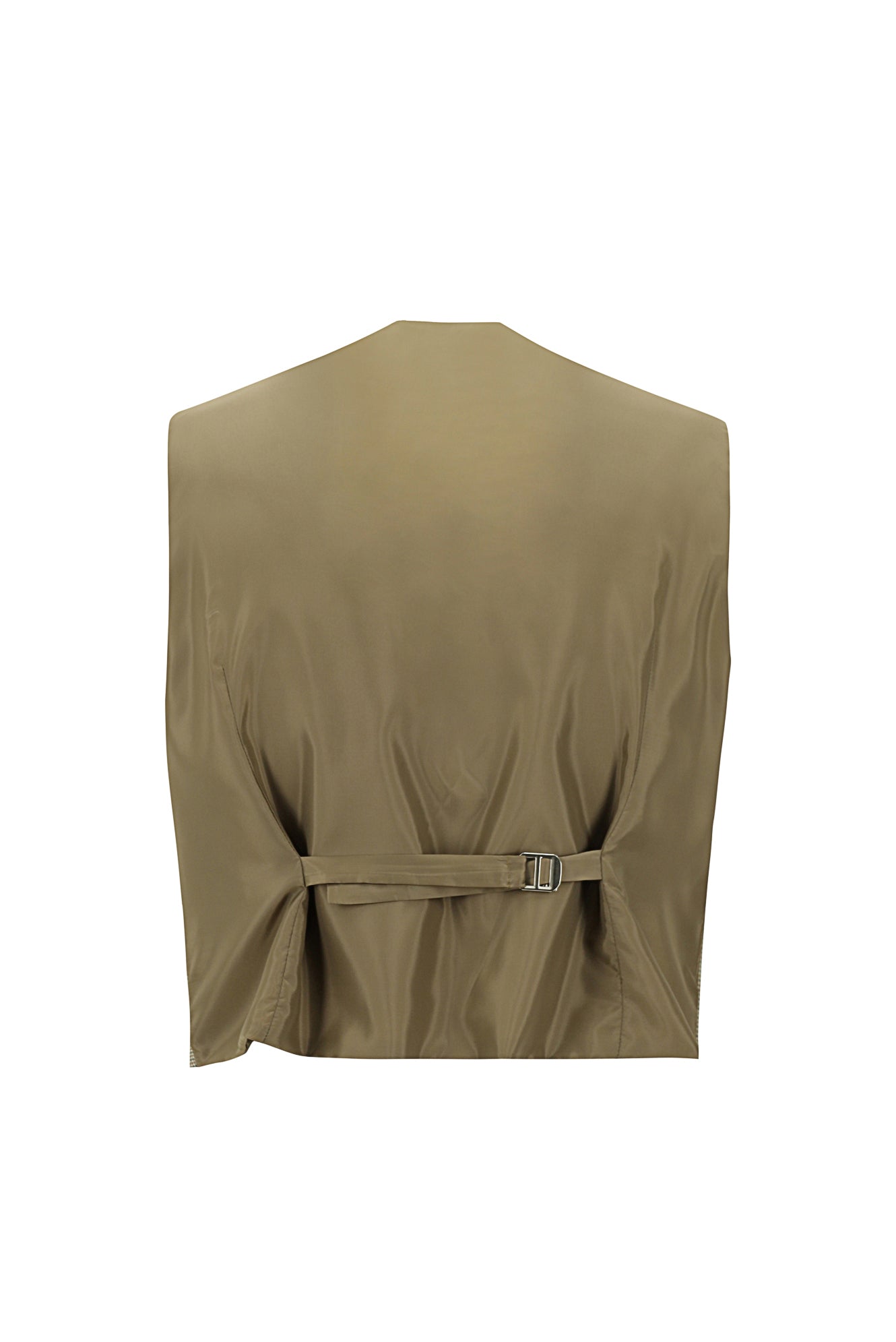 Koyu Bej Slim Fit Dar Kesim Yünlü Kombinli Yelekli Takım Elbise