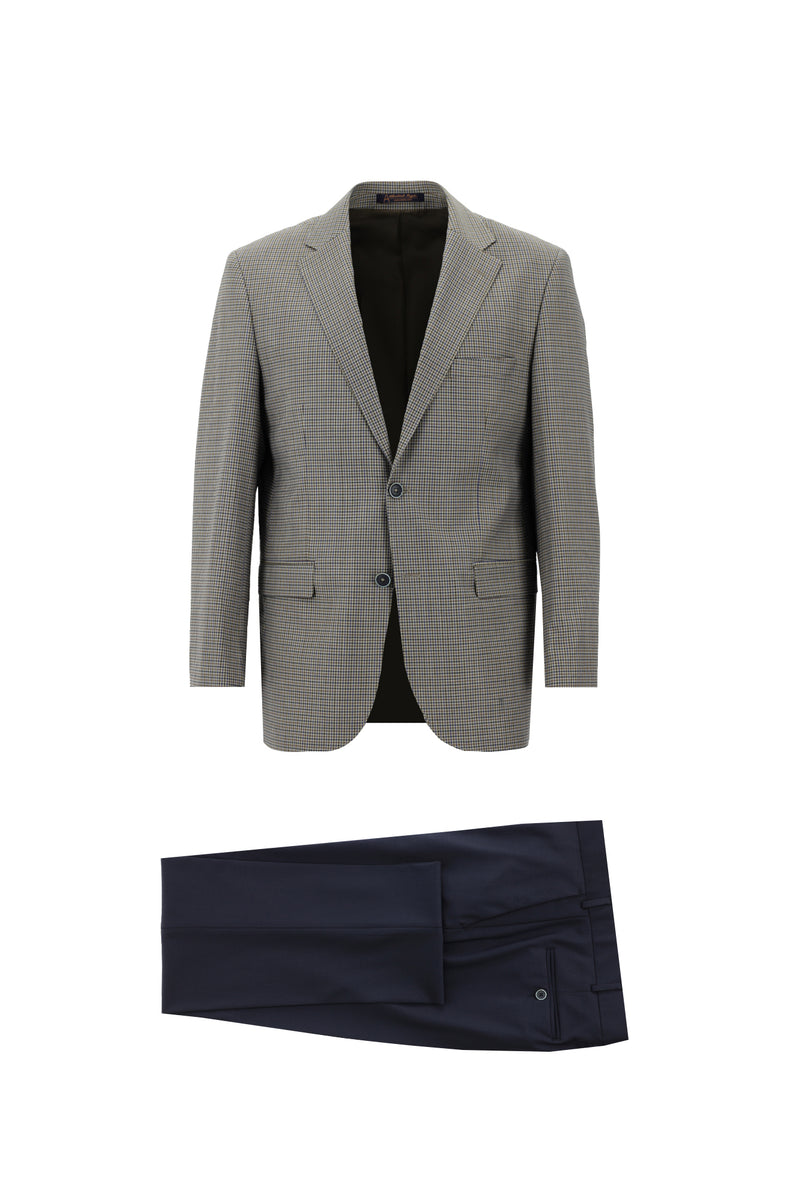 Koyu Kahve Relaxed Fit Rahat Kesim Yünlü Kombinli Takım Elbise