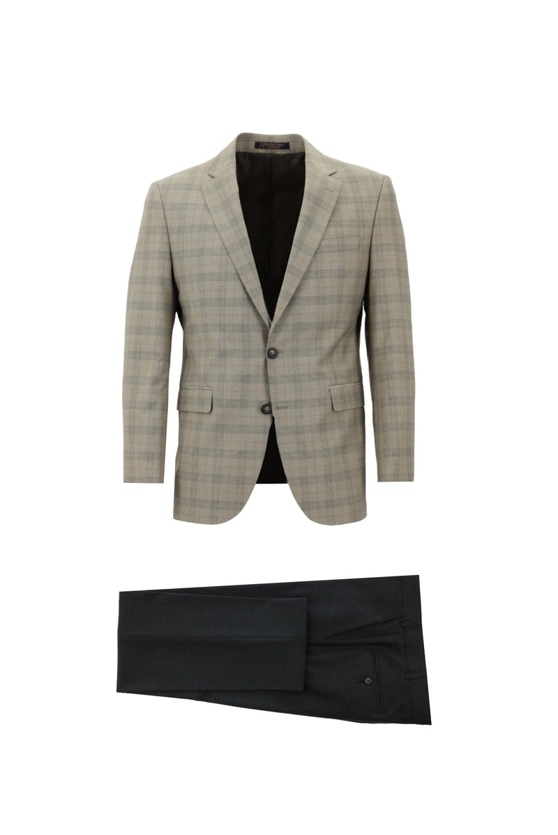 Orta Vizon Slim Fit Dar Kesim Yünlü Kombinli Takım Elbise