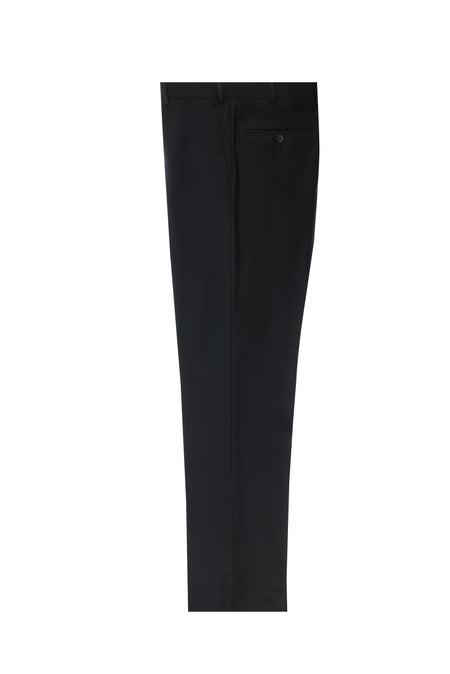 Siyah Slim Fit Dar Kesim Yünlü Klasik Kumaş Pantolon