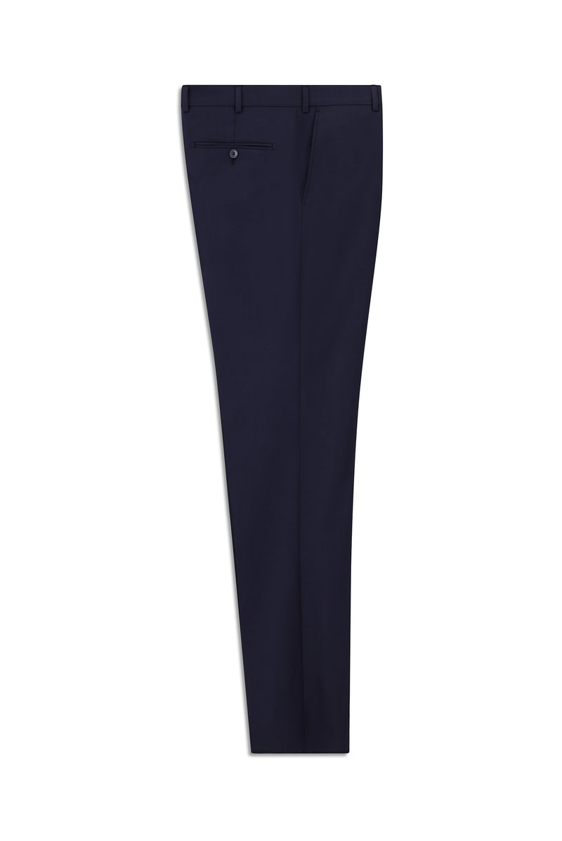 Orta Lacivert Regular Fit Yünlü Klasik Kumaş Pantolon