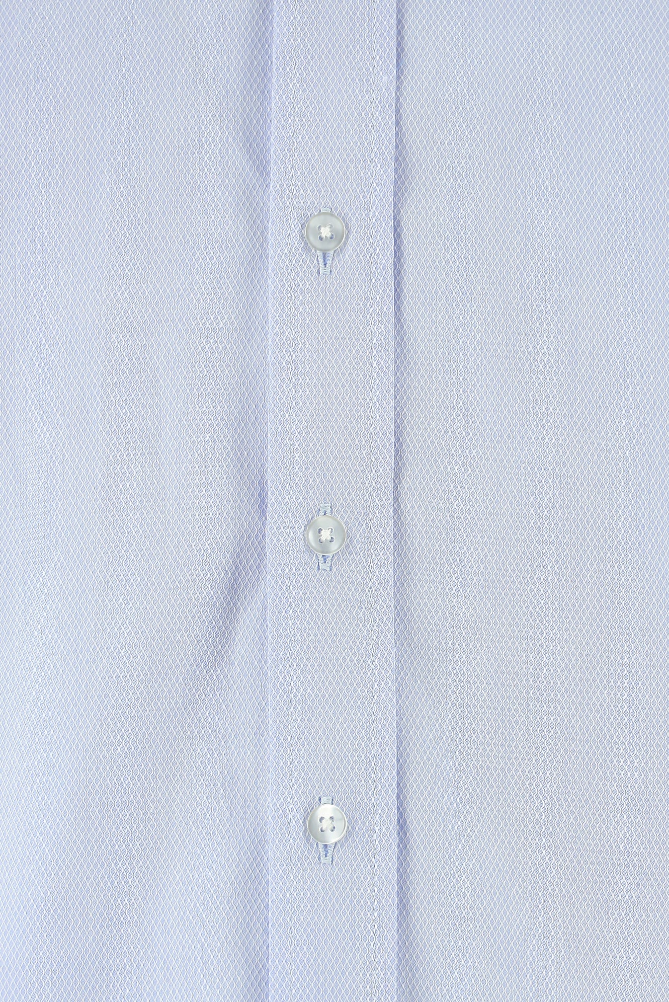 Açık Mavi Uzun Kol Slim Fit Dar Kesim Desenli Manşetli Pamuk Gömlek