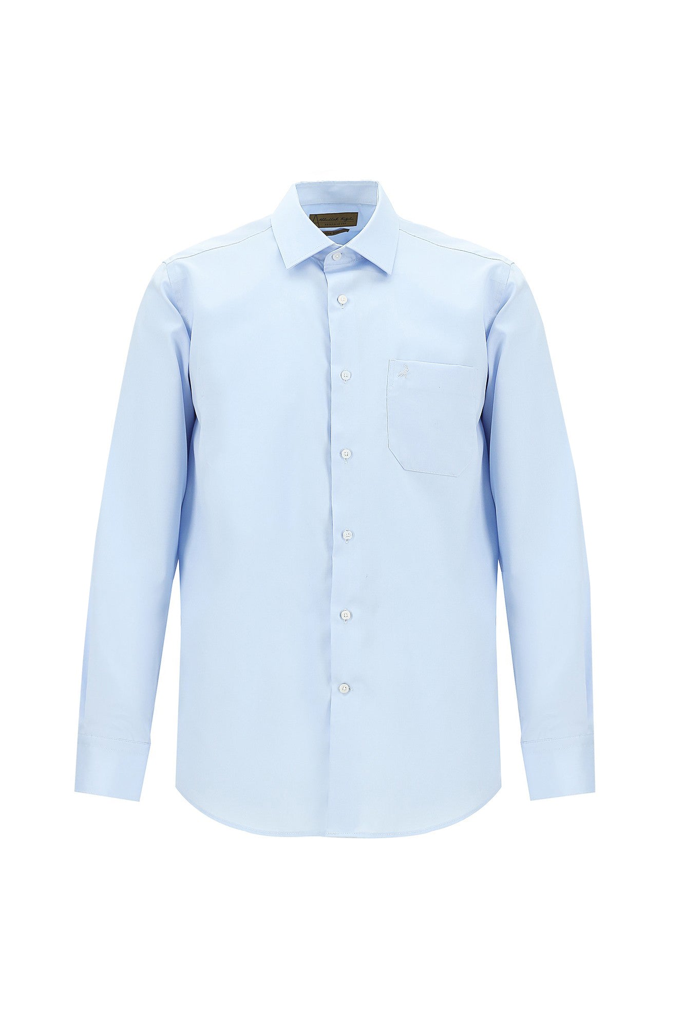 Uçuk Mavi Uzun Kol Non Iron Saten Klasik Pamuk Gömlek