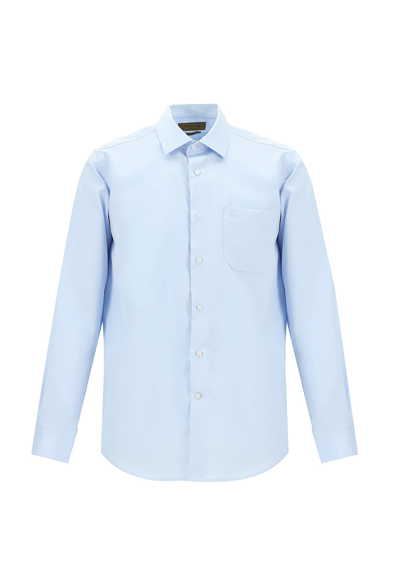 Uçuk Mavi Uzun Kol Non Iron Saten Klasik Pamuk Gömlek