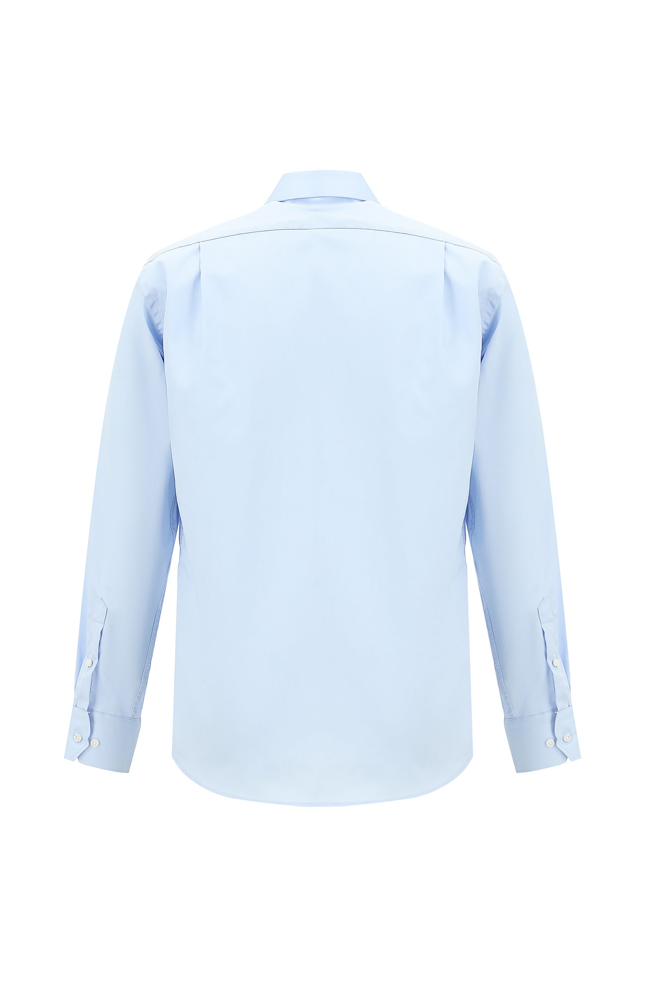 Uçuk Mavi Uzun Kol Non Iron Saten Klasik Pamuk Gömlek