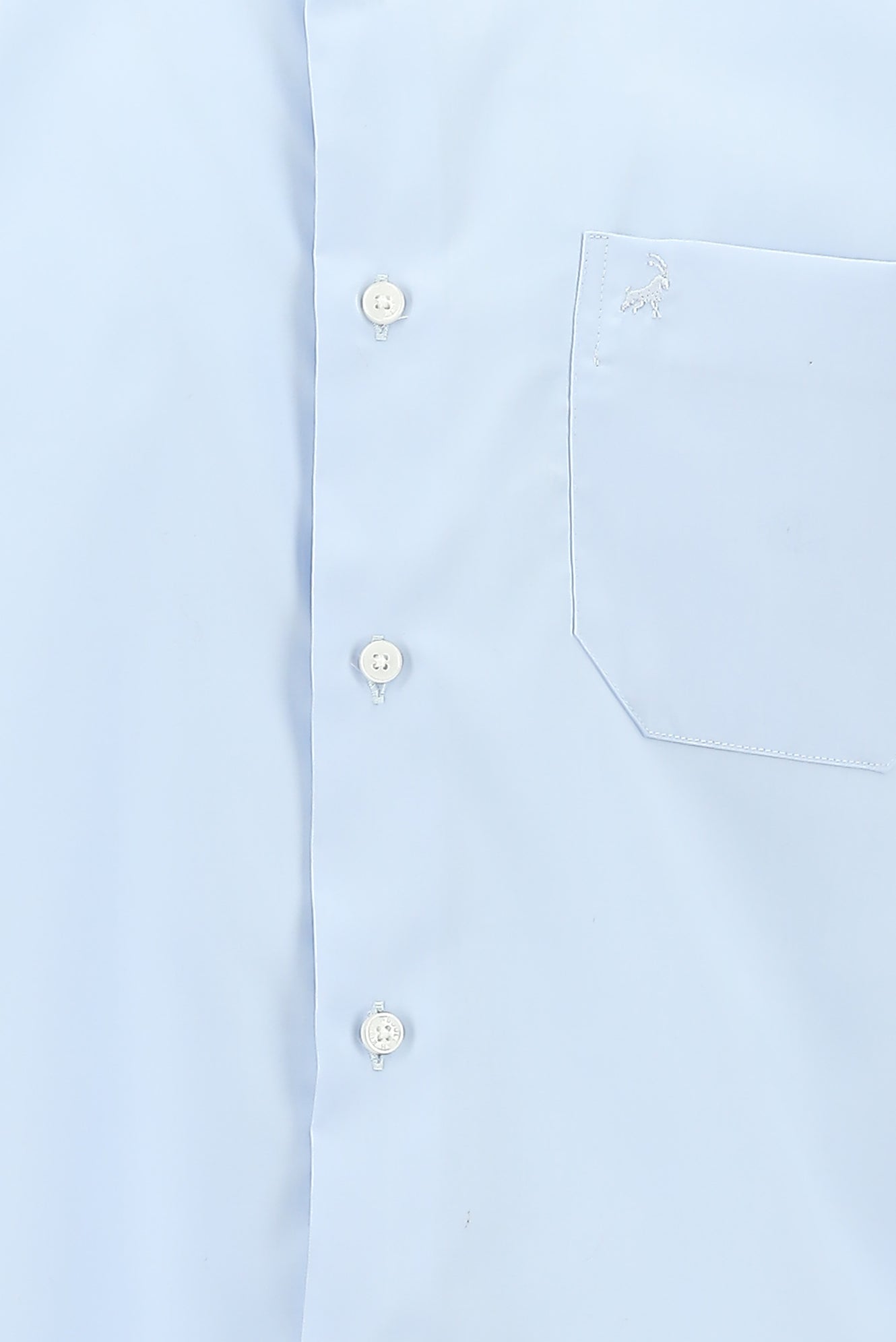 Uçuk Mavi Uzun Kol Non Iron Saten Klasik Pamuk Gömlek