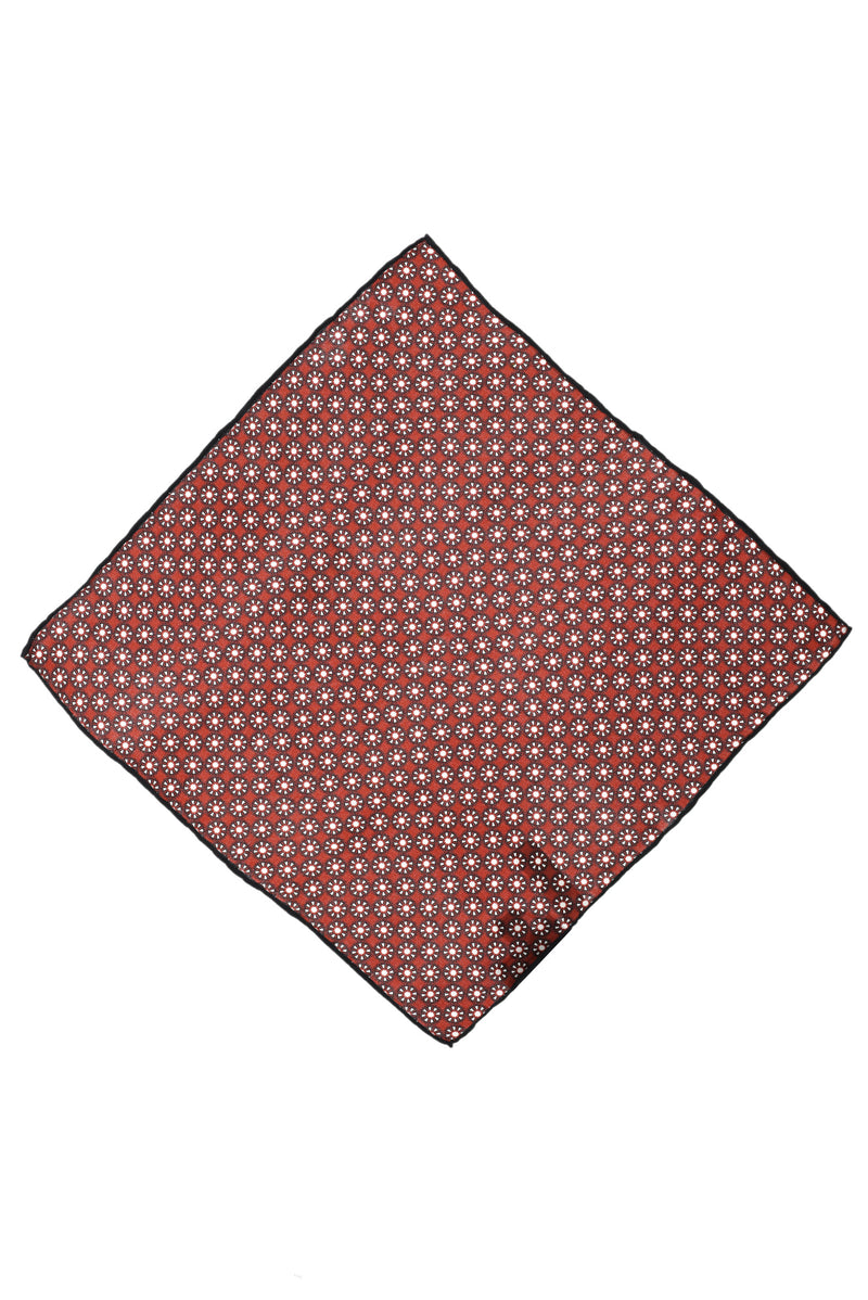 Koyu Bordo Desenli Mendil