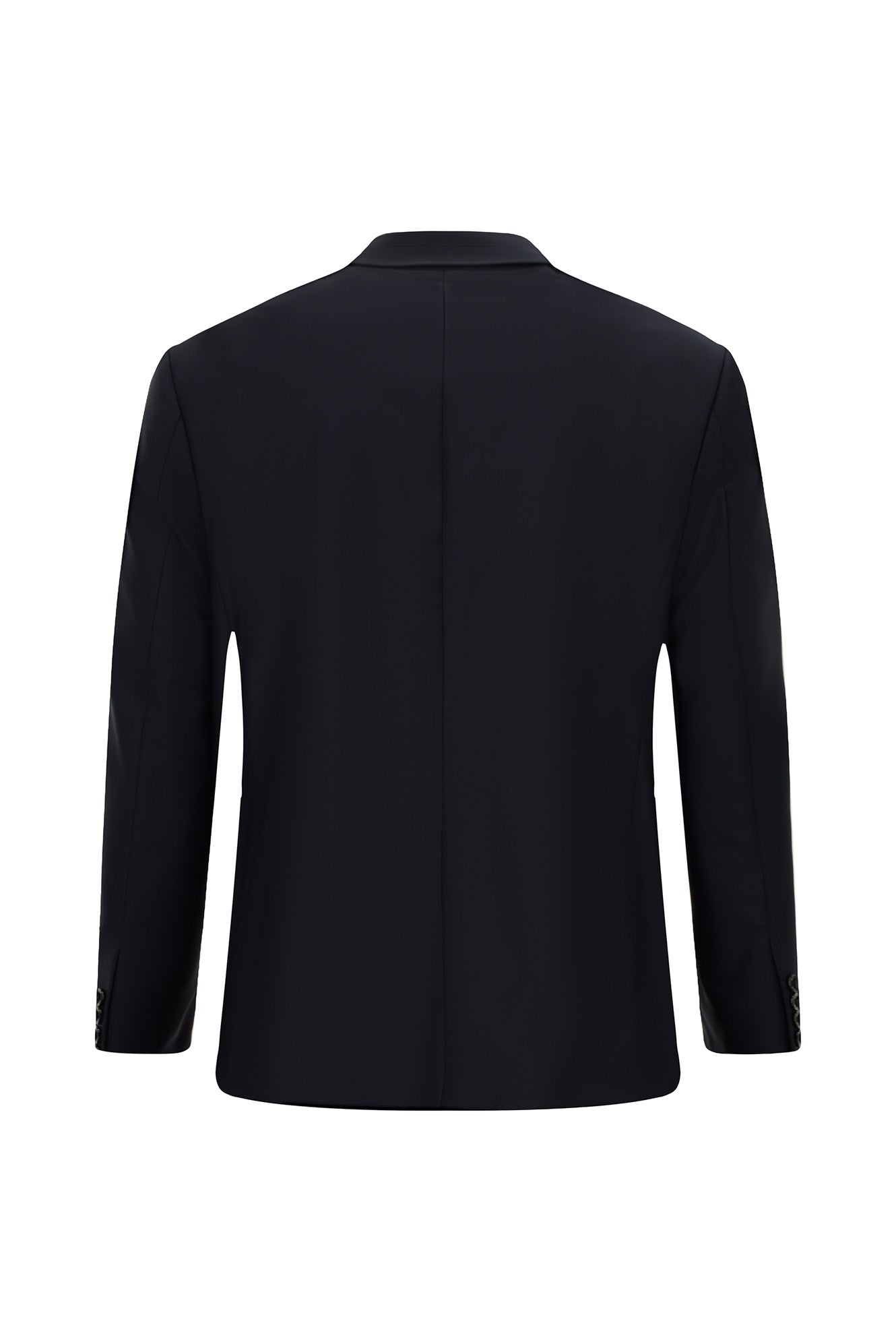 Koyu Lacivert Regular Fit Mono Yaka Kombinli Yünlü Takım Elbise