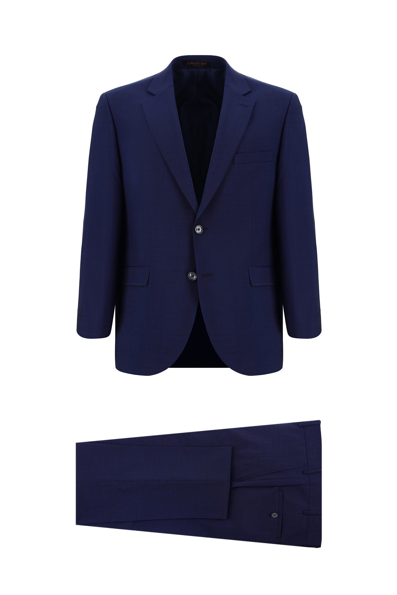 Açık Lacivert Slim Fit Dar Kesim Yünlü Klasik Takım Elbise